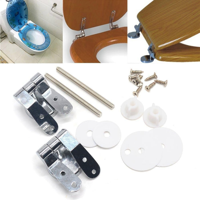 Reelva - cerniere per sedile wc, in acciaio inox, finitura croma