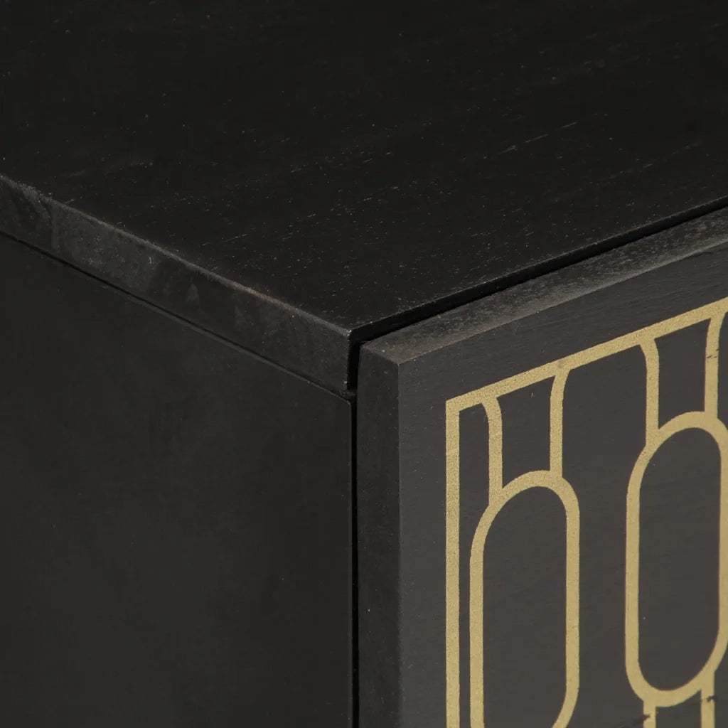Comodino | Armadio da Notte | Mobiletto da notte 50x33x60 cm in Legno Massello di Mango