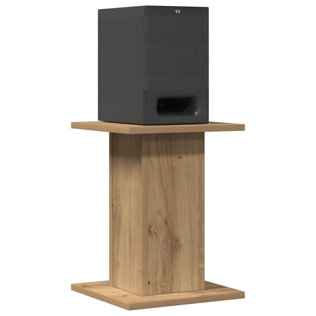 Supporti Altoparlanti 2 pz Rovere 30x30x40 cm in Multistrato 852653
