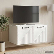 Mobile Porta TV da Muro Bianco Lucido 59,5 x 41 x 30 cm 898679