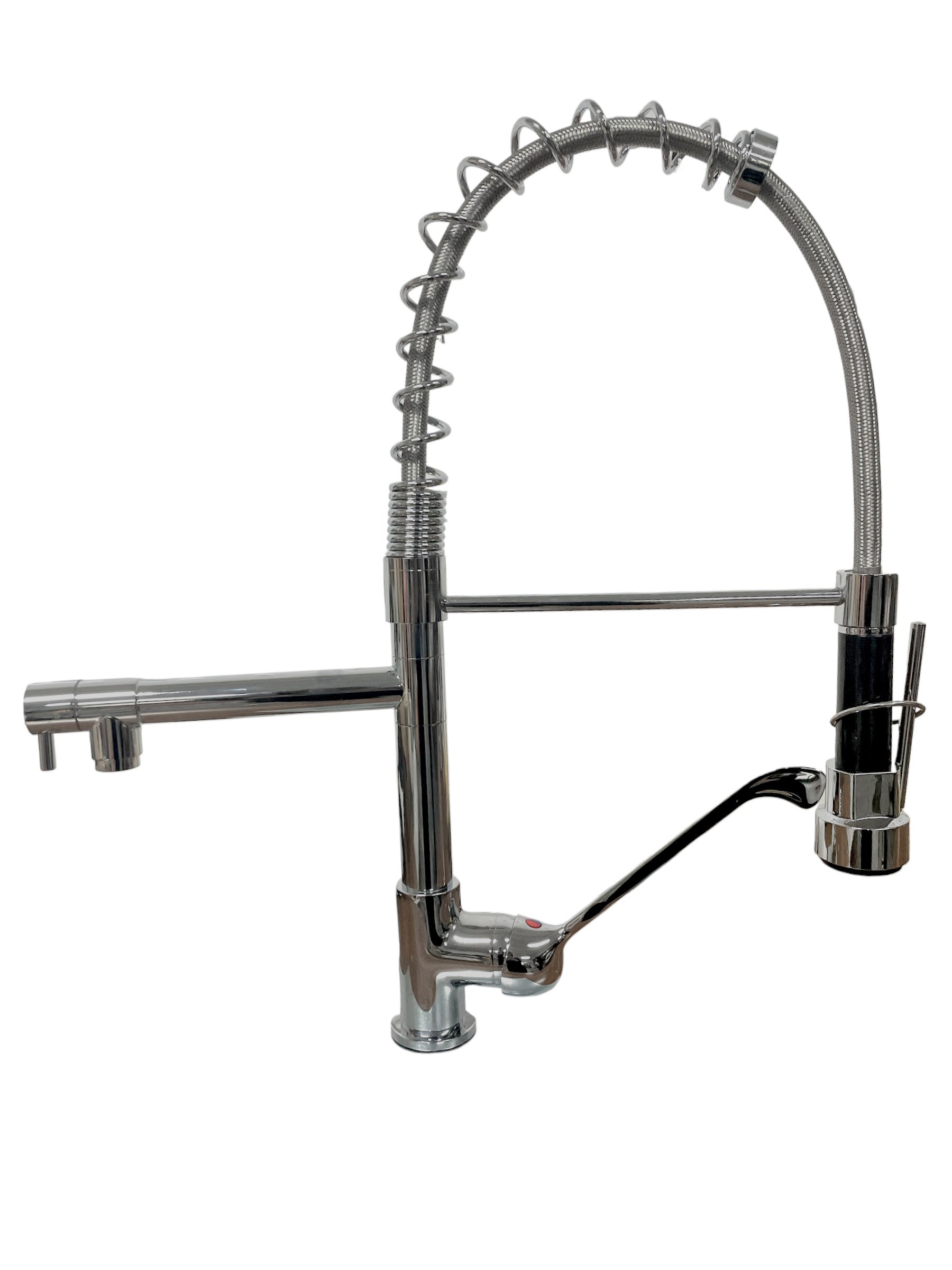 Rubinetto miscelatore cucina professionale industriale con leva clinica doppia uscita