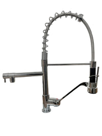 Rubinetto miscelatore cucina professionale industriale con leva clinica doppia uscita