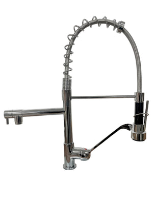 Rubinetto miscelatore cucina professionale industriale con leva clinica doppia uscita