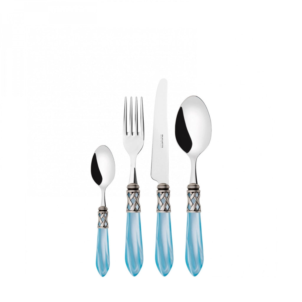 ALADDIN Ghiera Argento Anticato, Posate Set 24pz, Scatola