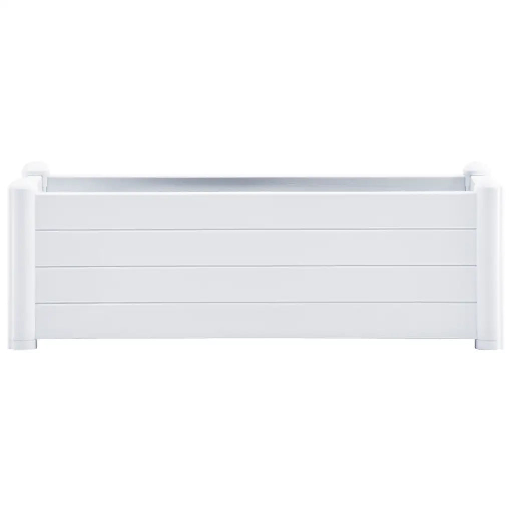 Letto Rialzato da Giardino in PP Bianco 100x43x35 cm 313975