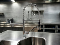 Rubinetto miscelatore cucina professionale industriale con leva clinica doppia uscita