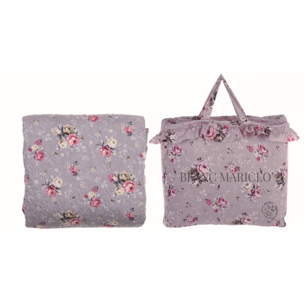 Trapunta Matrimoniale Shabby Chic Coperta Primaverile Provenzale Blanc Mariclò Colore: Lilla