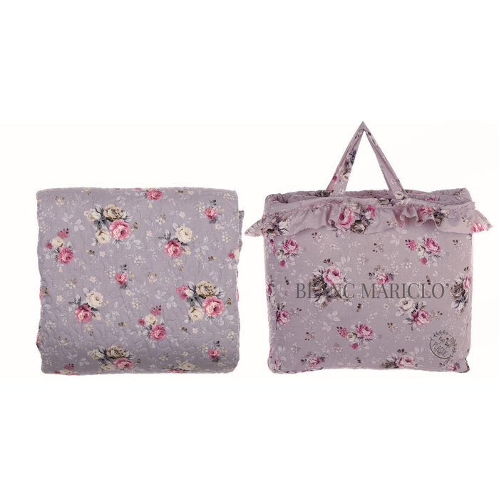 Trapunta Matrimoniale Shabby Chic Coperta Primaverile Provenzale Blanc Mariclò Colore: Lilla