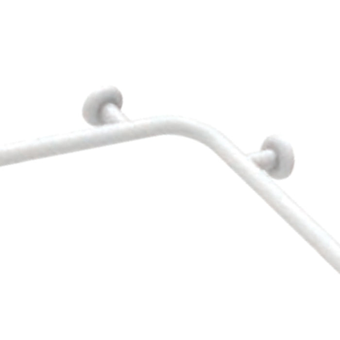 Angolare di sicurezza da cm 70x70 in acciaio rivestito in nylon bianco