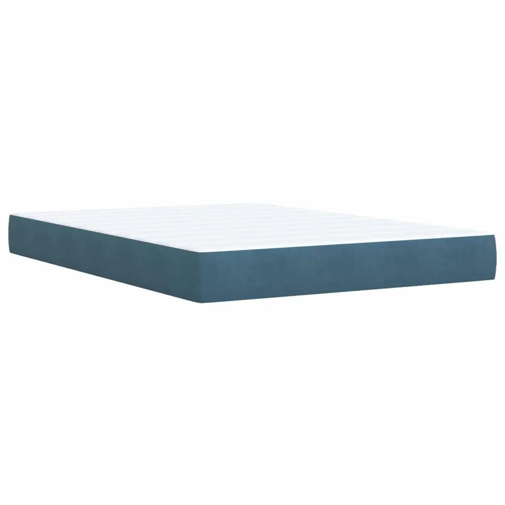 Letto Ottomano con Materasso e LED Blu scuro 160 x 200 cm 3458389