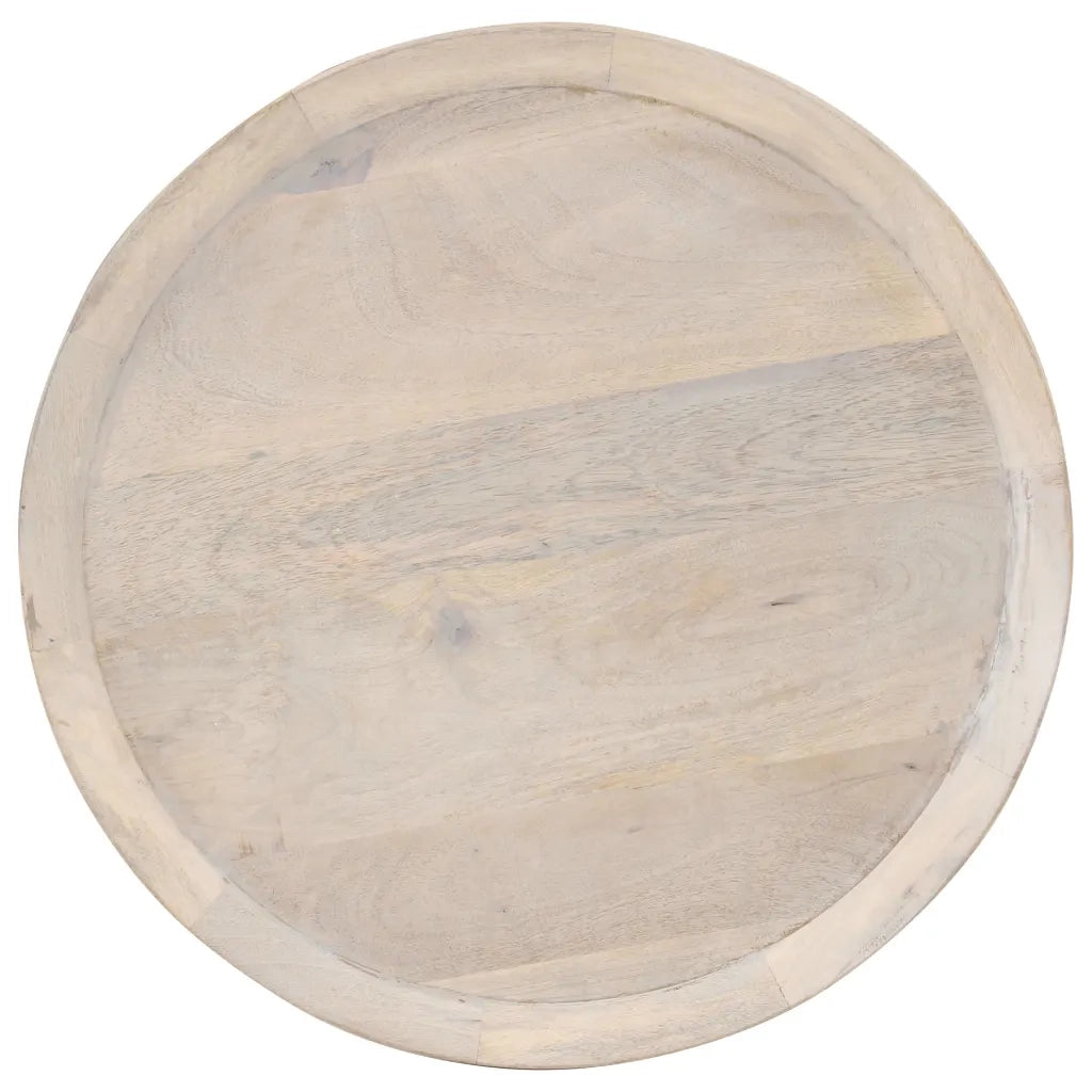 vidaXL Tavolino di Servizio Ø60x75 cm in Legno Massello di Mango