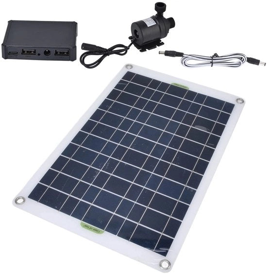 Pompa solare per fontana - 50 W - Efficienza alta - Rinnovabile - Idonea per laghetti - 800 L/h