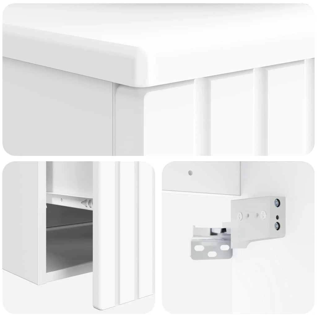 Mobile lavabo da parete Bianco Lucido 49 x 41 x 63 cm 890566