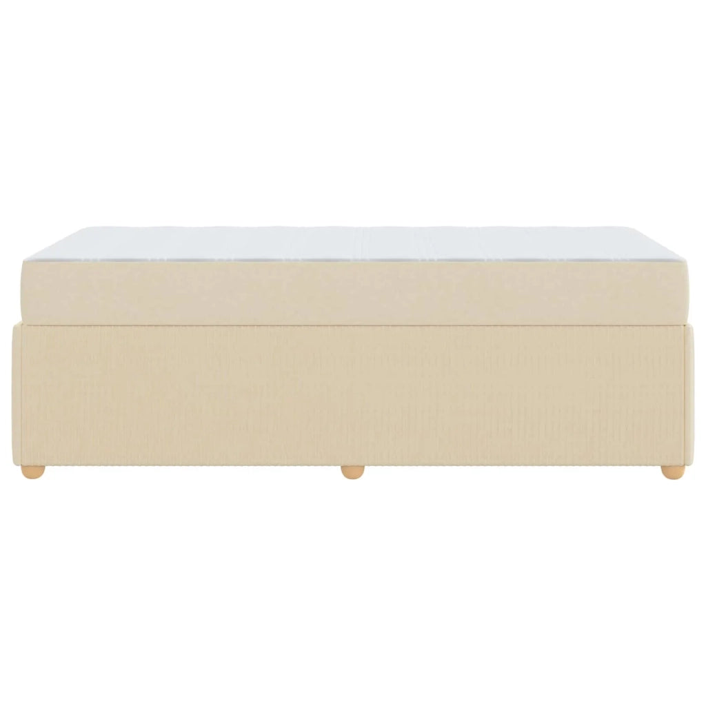 Struttura del letto con materasso Crema 90 x 200 cm Tessuto 3398345