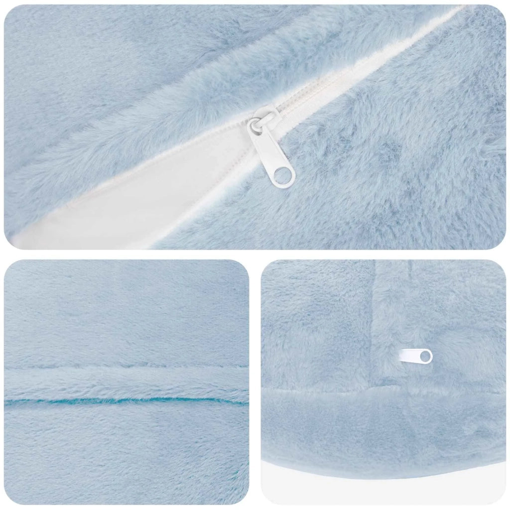 Federa 6 pz HEERLEN Azzurro Ø 30 cm Pelliccia di Coniglio Finta 922160