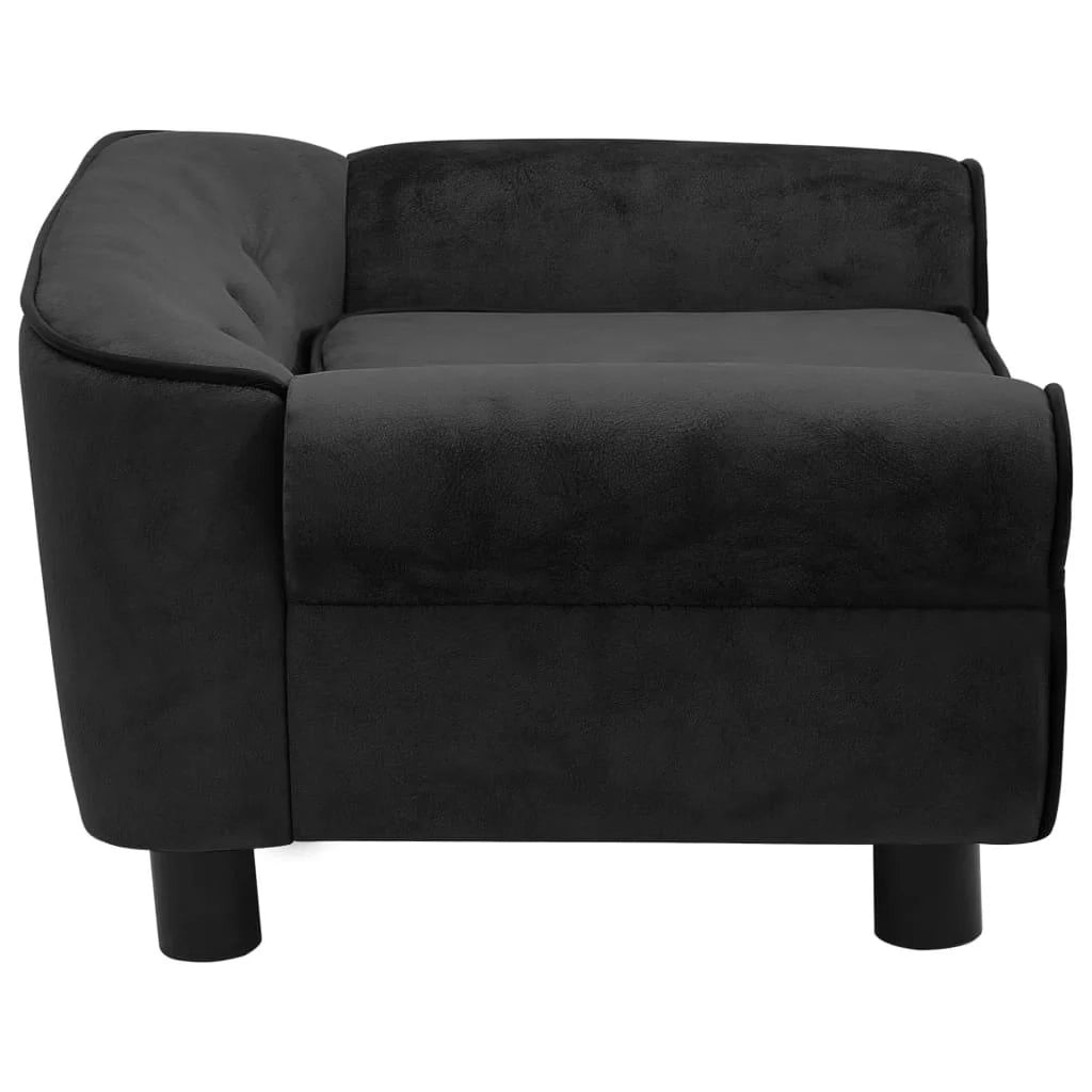 Divano per cani nero 72 cm peluche nero 02_0000206
