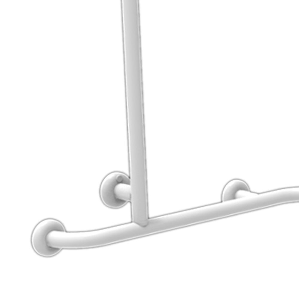 Maniglia disabili e terza età bianca angolare 120x70x70 cm