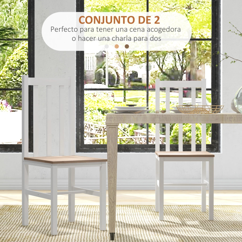 Sedia da pranzo ¨C zephmum ¨C bianco legno 38,5x47,5x99 cm