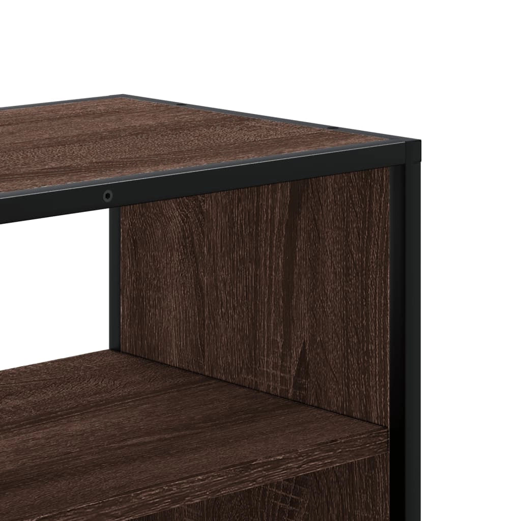 Mobile TV multimediale mensola per TV credenza per TV sala da pranzo soggiorno camera da letto rovere 100 x 31 x 39,5 cm legno ingegnerizzato e metallo marrone 02_0027097