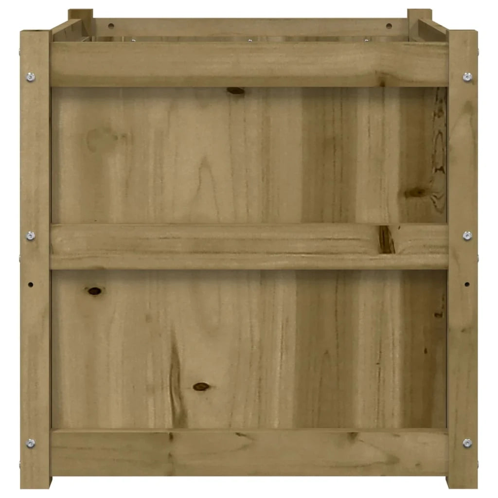 Fioriera aiuola rialzata fioriera aiuola giardino terrazza set da 2 legno di pino impregnato marrone 02_0039027