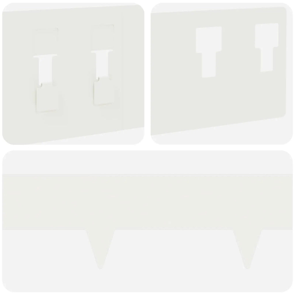 Bordura per Prato 30 pcs 100 x 12 cm Acciaio Bianco 8008524