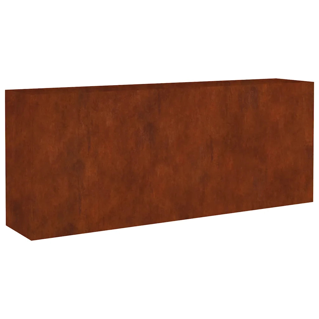 Fioriera Rialzata da Giardino 200x40x80 cm in Acciaio Corten