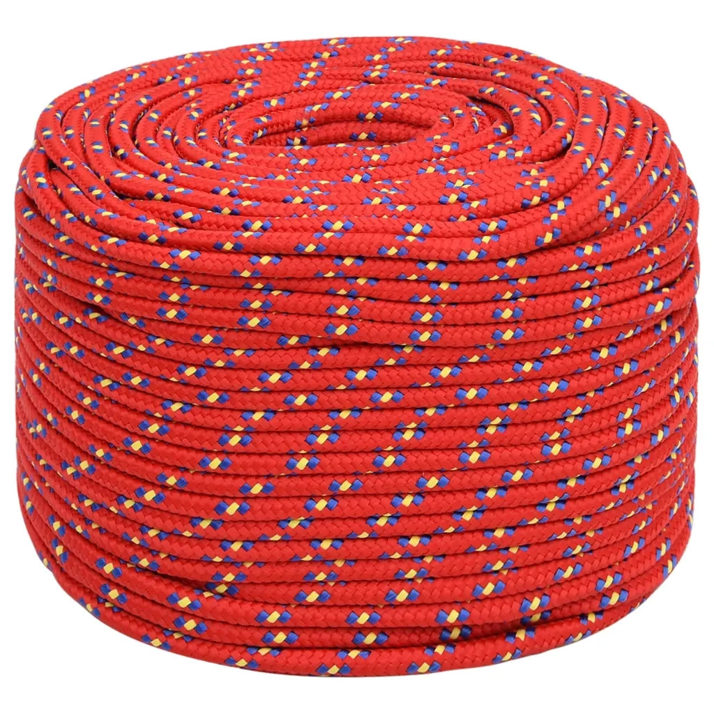 Corda Nautica Rossa 8 mm 25 m in Polipropilene cod mxl 47066