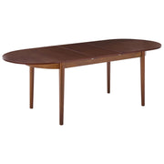 Tavolo da pranzo in legno di frassino scuro con piano in MDF 180/220 x 90 cm Gambe in legno Stile moderno