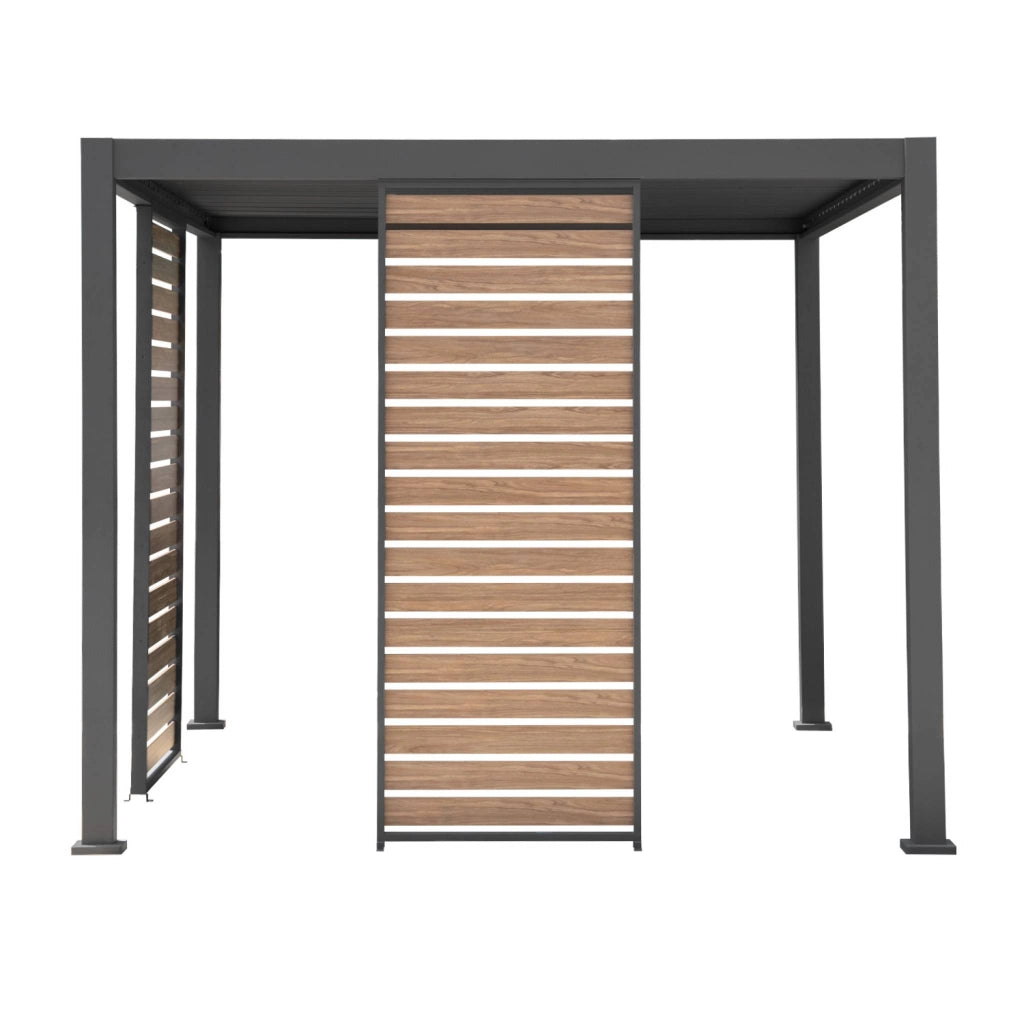 Persiana 1m in alluminio effetto legno per pergola triomphe, antracite