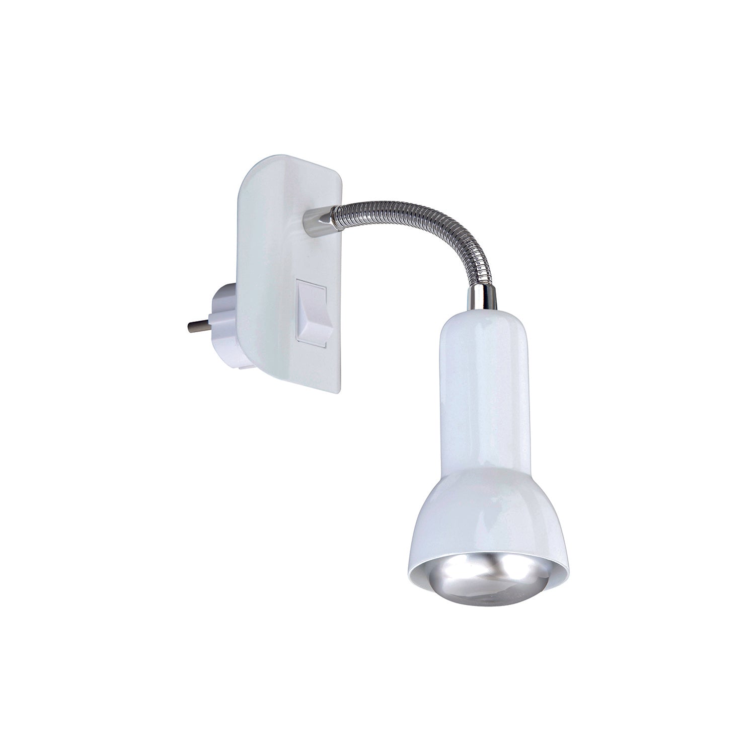 Applique Nordico Paku Metallo Bianco 1 Luce E14
