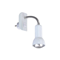 Applique Nordico Paku Metallo Bianco 1 Luce E14