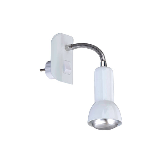 Applique Nordico Paku Metallo Bianco 1 Luce E14