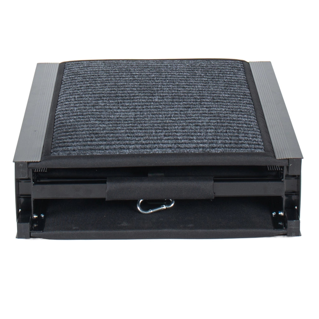 Rampa pieghevole per cani 160 cm antiscivolo in acciaio nero, portata 110 kg