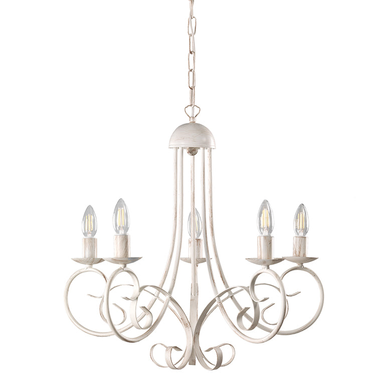 Lampadario 5 luci Pompei