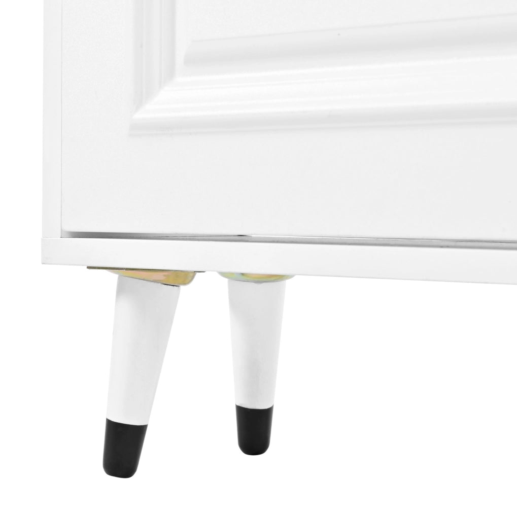 Guardaroba da ingresso 66x17x180 cm con appendiabiti e portascarpe in MDF e truciolare bianco
