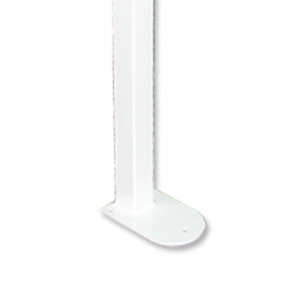 Ribaltbile su colonna in acciaio inox rivestito in nylon, bianco