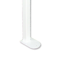 Ribaltbile su colonna in acciaio inox rivestito in nylon, bianco