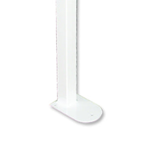 Ribaltbile su colonna in acciaio inox rivestito in nylon, bianco