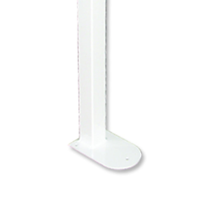 Ribaltbile su colonna in acciaio inox rivestito in nylon, bianco