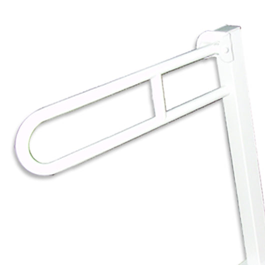 Ribaltbile su colonna in acciaio inox rivestito in nylon, bianco