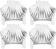 Set di trasferimento candela automatico da 4 - diffusori di fiamma a candela svedese - protezione contro le candele da tavola, candele a cono e candelabri - metallo - argento - funzione orologio