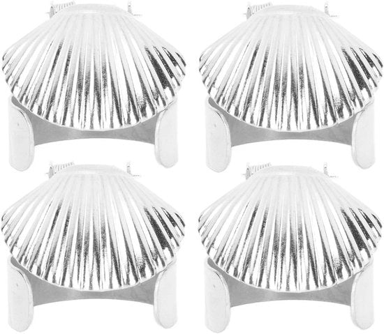 Set di trasferimento candela automatico da 4 - diffusori di fiamma a candela svedese - protezione contro le candele da tavola, candele a cono e candelabri - metallo - argento - funzione orologio