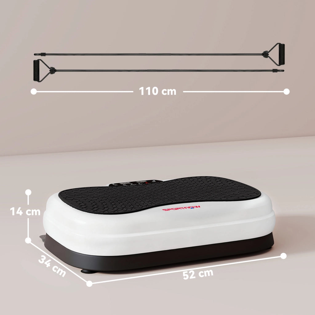 Piattaforma Vibrante 50 Velocita 3 Programmi Display LED Telecomando Fasce Elastiche ¨C Zephmum ¨C 120x60x15