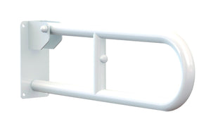 Maniglione serie care ribaltabile in acciaio laccato bianco 70 cm