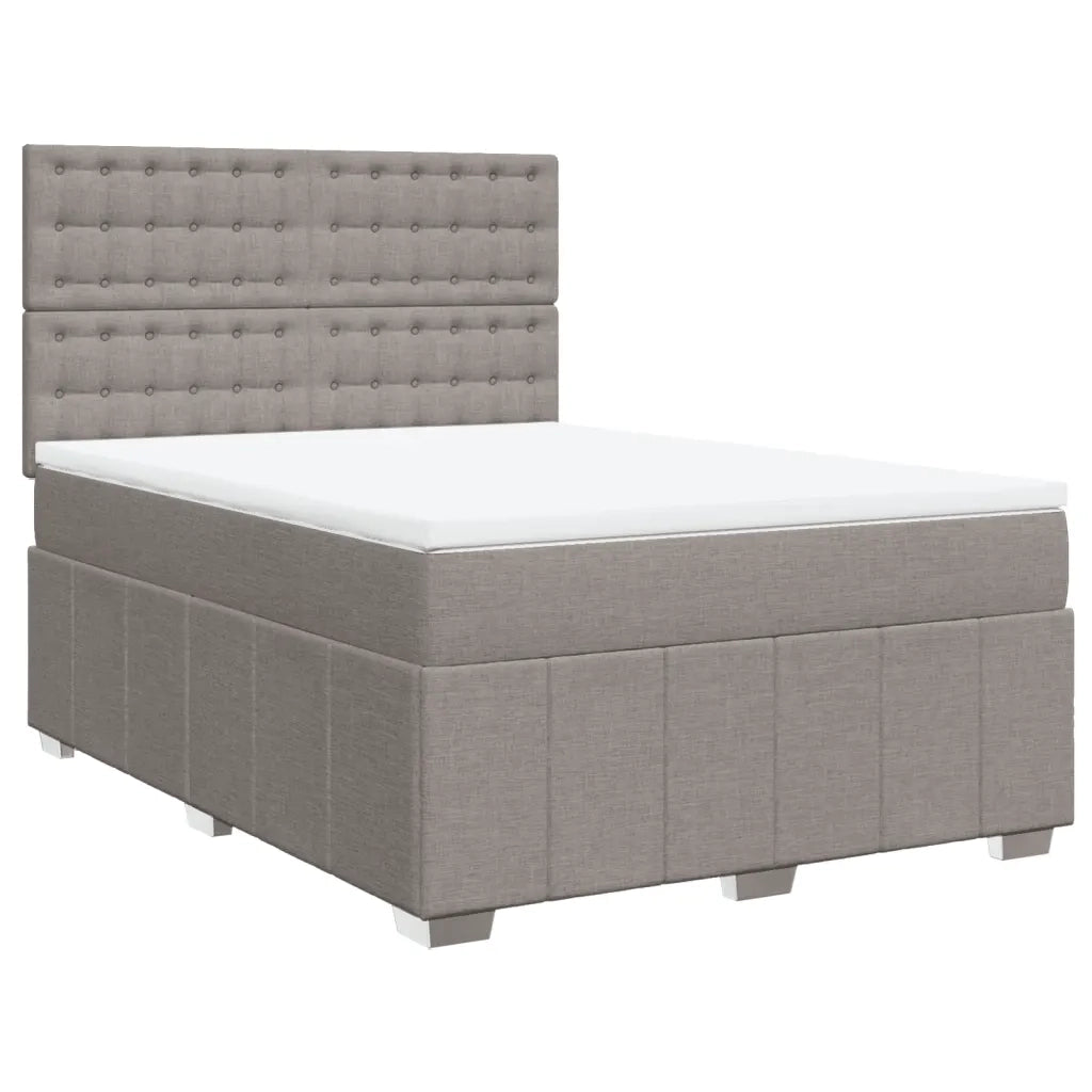 Giroletto a Molle con Materasso Tortora 140x190 cm in Tessuto 3291681