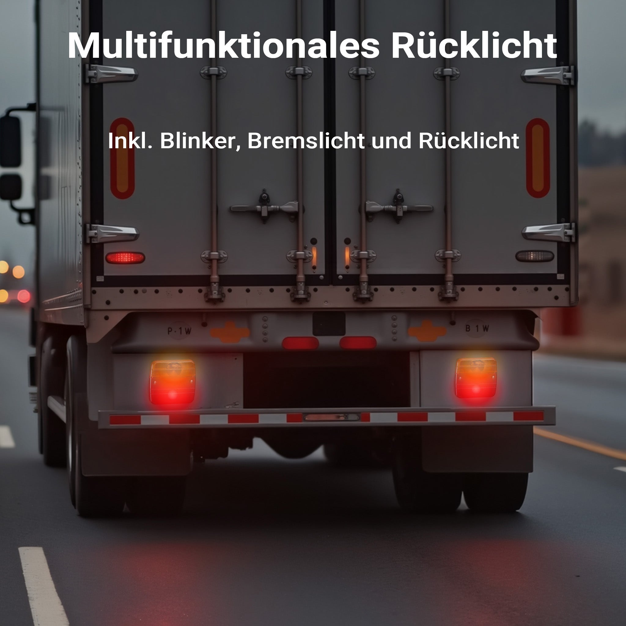 Set di luci posteriori per rimorchio 12 pezzi Spina 13 poli Cavo da 5 m Marchio di omologazione E