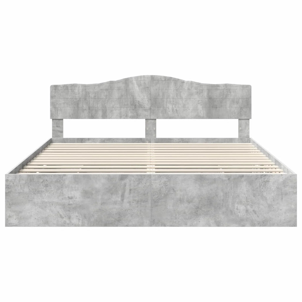 Struttura del letto con cassetto Grigio cemento 200 x 200 cm 3412973