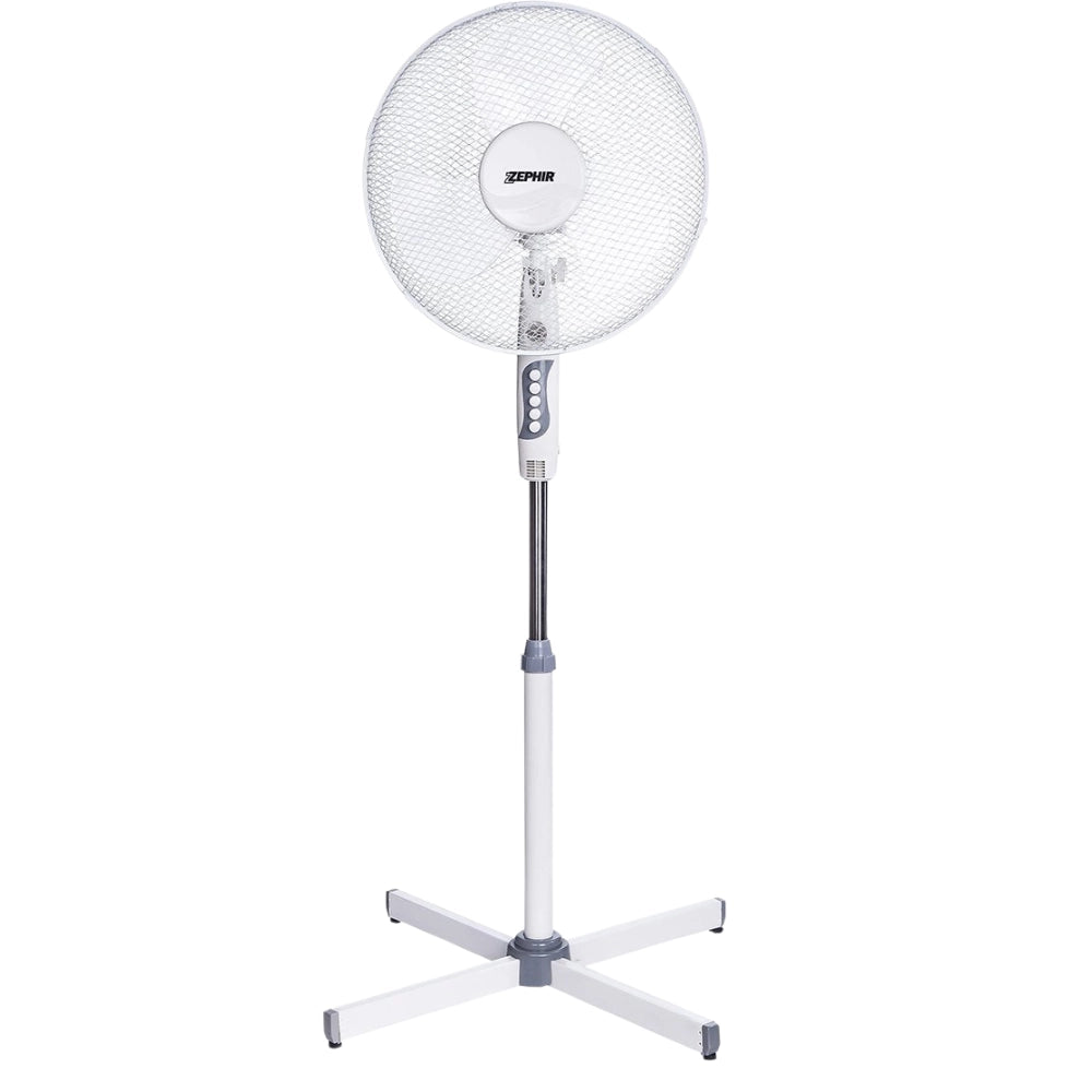 Zephir ventilatore a piantana base a croce timer autospegnimento 45w pala 40 cm