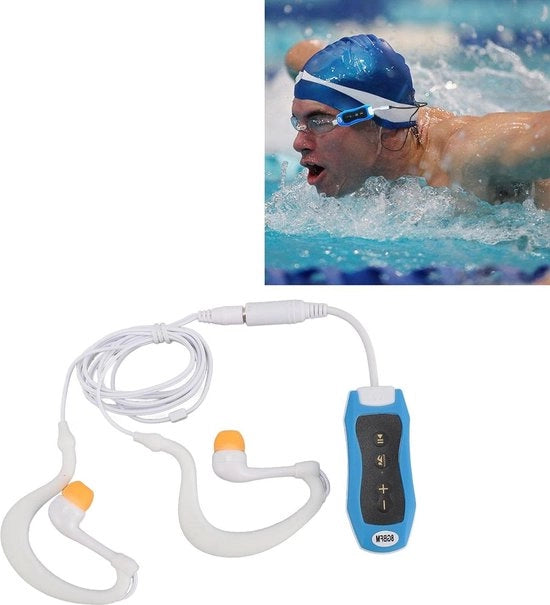 Ascoltatore MP3 acquatico IPX8 8 GB - nuoto immersione corsa.