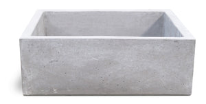 Lavello da Giardino Senza Rubinetto in Cemento Granulato di Marmo Madrid Grigio
